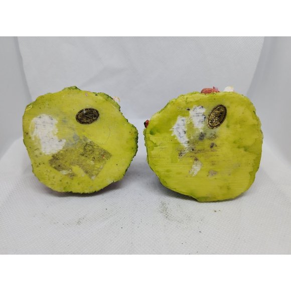 2 Easter Bunny Multicolored Porcelain Rabbit Home Decor Shelf Sitter - Picture 6 of 16